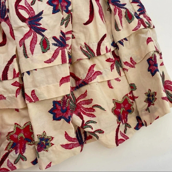Anthropologie Viola Floral Eyelet Palmetto A-line Skirt Size 2 - Picture 4 of 6